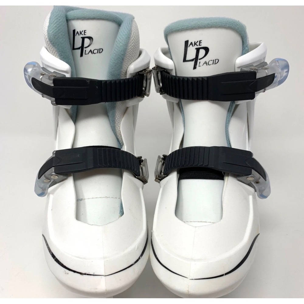 Lake Placid Nitro 7.7 Ice Skates Hard Plastic Shell Kids Adjustable 2-4 White